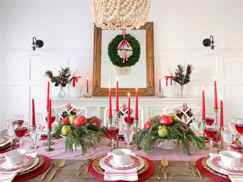 Traditional Red Christmas Tablescape