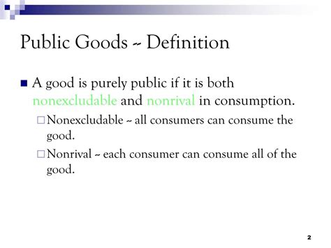 Ppt Chapter 36 Public Goods Powerpoint Presentation Free Download