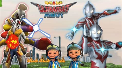 Upin Ipin Dan Ultraman Ribut Melawan Raksasa Monster Uap Youtube
