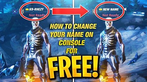 It reskins a skin you already have in your locker looking like you actually have it. How to CHANGE your Fortnite Name on Console for FREE! PS4 ...