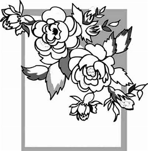 Flower Frame Coloring Pages At Free Printable