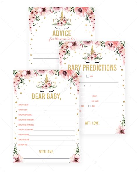 Our ready made baby shower is the perfect way to bring your and your friends together for a celebration before your little one arrives. Download Pink And Gold Unicorn Baby Shower Bundle By ...