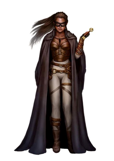 Female Human Rogue Masked Pathfinder E PFRPG DND D D E Th Ed D Fantasy Playing