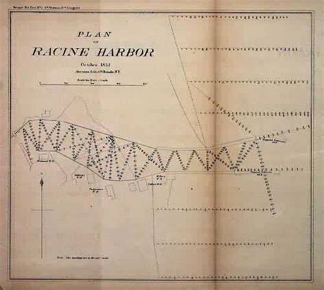 Plan Of Racine Harbor Art Source International