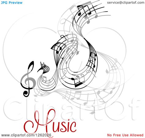 Get back to the music faster with musicnotes! Clipart of Grayscale Flowing Music Notes over Text ...