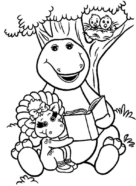 Desenhos Infantis Para Colorir Do Barney E Seus Amigos