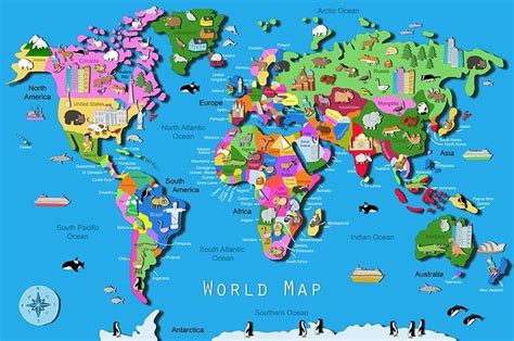 Printable World Map With Countries Printable World Map With Countries