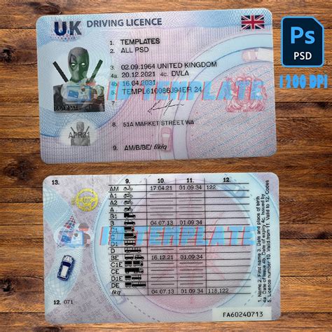 Uk Driving License New Psd Template 2023