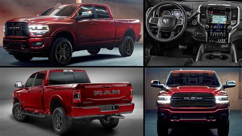 Features they've introduced with the latest 2020 models? 2020 Dodge Ram 2500 Laramie Night Edition Red Pickup Truck