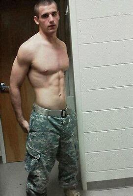 Shirtless Male Hunk Military Stud Great Chest Abs Army Boy Dude Photo X P Ebay