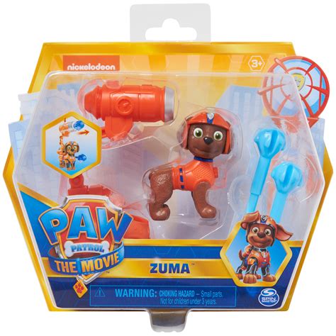 Paw Patrol Snow Rescue Zuma Action Figure With Transforming Pup Pack