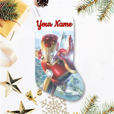 Iron Man Christmas Stocking Avengers Personalized Custom Etsy