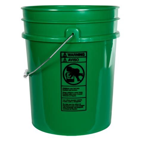 Premium Green 5 Gallon Bucket Us Plastic Corp