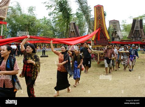 Funeral Ceremony Tana Toraja South Sulawesi Indonesia Stock Photo