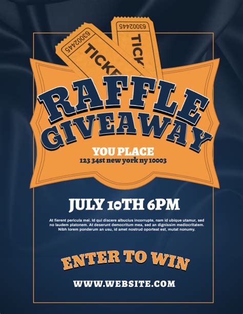 Raffle Giveaway Flyer Template Postermywall
