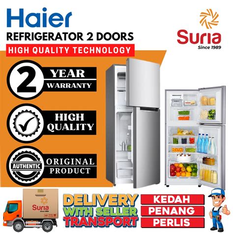 Free Delivery Penangkedah And Perlis Haier 216l 2 Door Top Mount