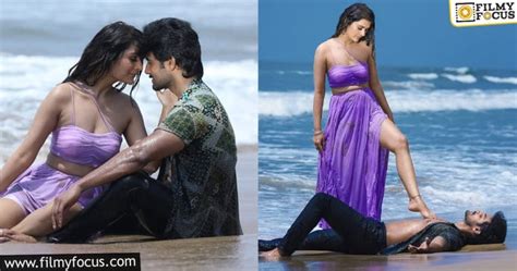 Aadi Saikumar Payal Rajputs Beachside Romantic Pictures From Kalyanji Gogana Vision Cinemas