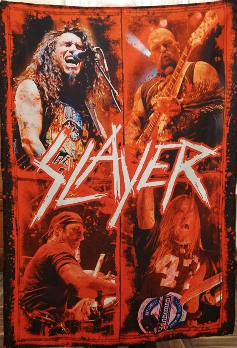 Slayer Band Flag Cloth Poster Wall Tapestry Banner Cd Thrash Metal