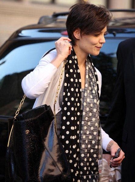 Short Hairstyles Katie Holmes Pixie Haircut On Stylevore