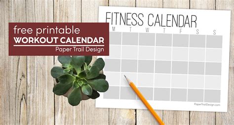 Free Printable Monthly Workout Calendar Template