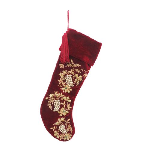 Harrods X William Morris Velvet Stocking Harrods Id