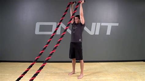 Battle Rope Double Overhead Press Weight Training Workouts Fitness