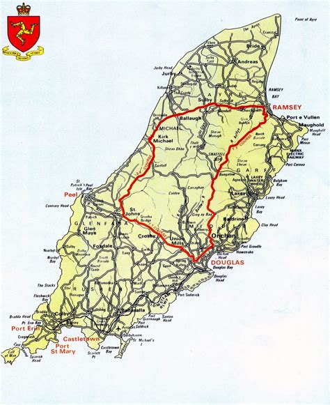 Celebrate your territory with a leader's boast. Large scale road map of Isle of Man | Isle of Man | Europe ...