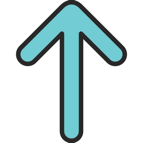 Up Arrow Generic Outline Color Icon