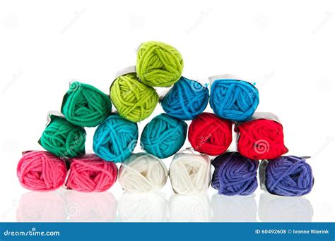 Colorful Wool Stock Photo Image Of Balls Pink Green 60492608