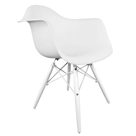 Free delivery and returns on ebay plus items for plus members. Eames Style DAW Molded White Plastic Accent Arm Chair with ...