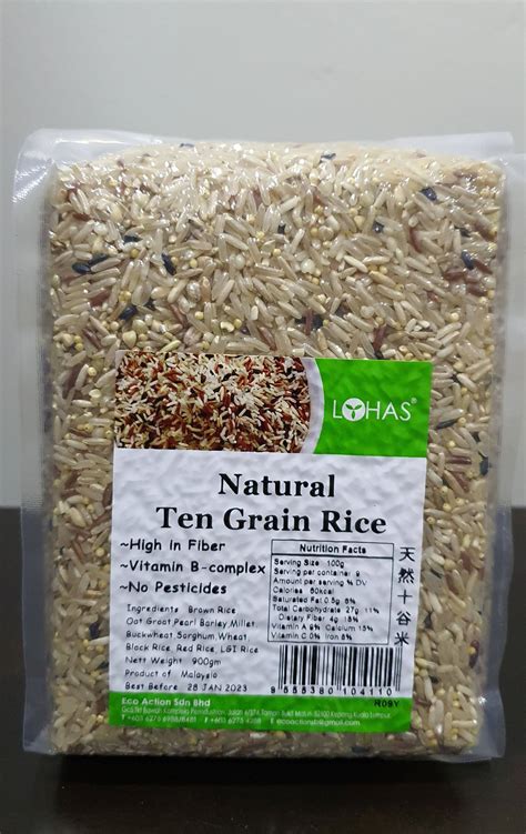 Lohas Natural Ten Grain Rice 天然十谷米 900g Lazada
