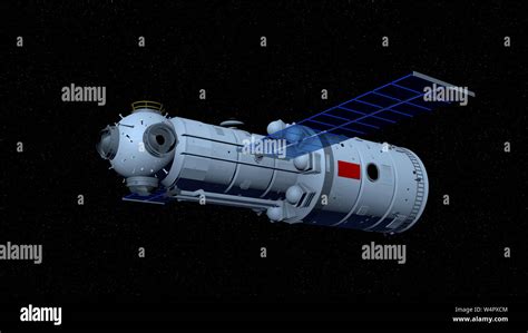 3d Model Of The Tianhe Core Module Of The Tiangong 3 Chinese Space