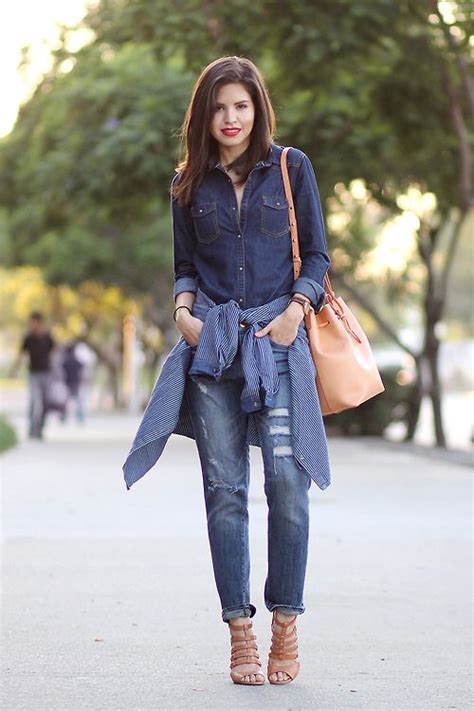 Fall Denim On Denim Fashion Style Clothes