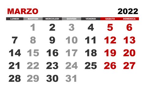 Calendario Mensile 2022 Marzo Calendario Roma