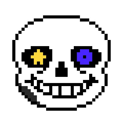 I've been looking forward to this for a while. Ink Sans Head | Pixel Art Maker