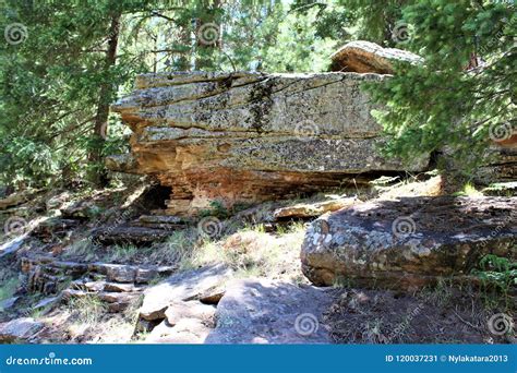 Rock Formations At Woods Canyon Lake Coconino County Arizona United