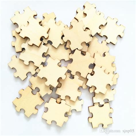 2019 Unfinished Laser Cut Wood Puzzle Pieces Blank Single Endless