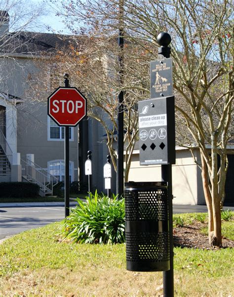 Pet waste stations encourage residents to pick up after their pets by making it easy and convenient to do so. Pet Waste Stations