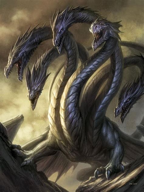 The Hydra Fantasy Dragon Dragon Artwork Mythological Creatures