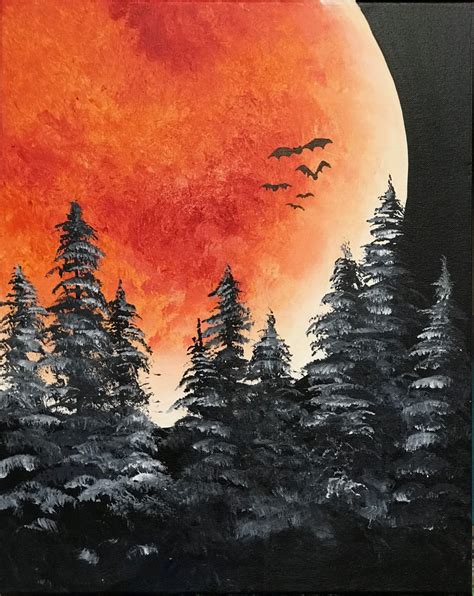Sip And Paint “blood Moon” Art Studio 27