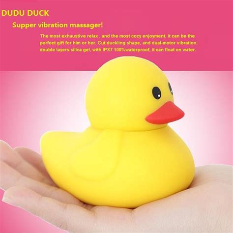 Leten Dudu Cute Duck Dual Powerful Motors Silicone Waterproof Rechargeable 10 Modes Vibrations