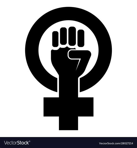 Symbol Feminism Movement Gender Women Resist Vector Image