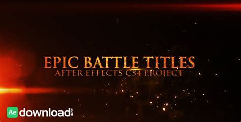 Download from our library of free premiere pro templates for titles. EPIC BATTLE TITLES - AFTER EFFECTS PROJECT (VIDEOHIVE ...