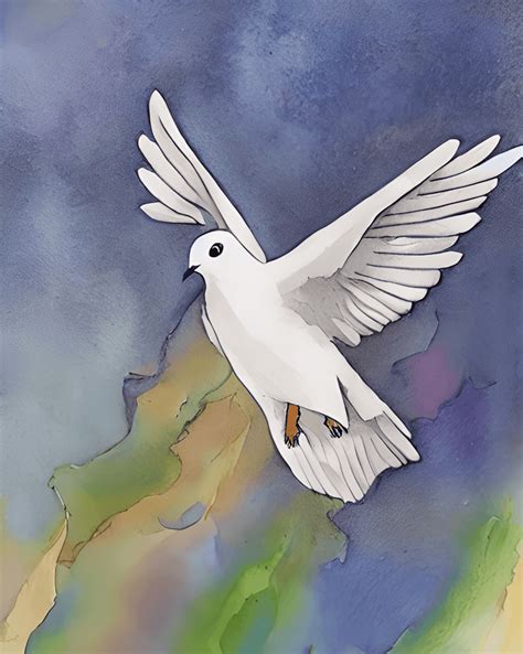 Holy Spirit Dove Illustration Watercolor · Creative Fabrica