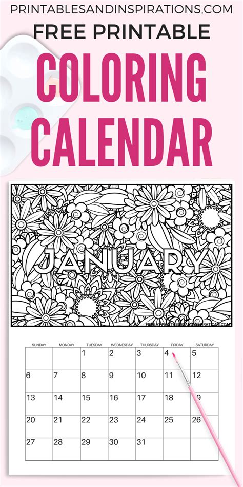 Coloring Book Calendars Coloringish