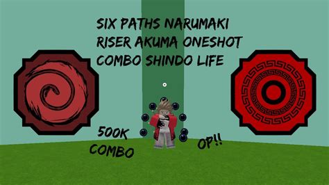 SIX PATHS NARUMAKI RISER AKUMA OP ONESHOT COMBO Shindo Life Roblox
