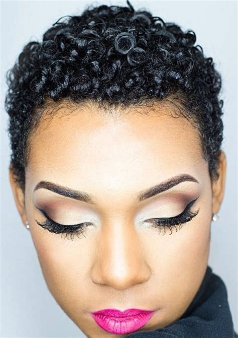 Natural curly hair with bangs and layers. 20 Amazing Short Hairstyles for Black Women