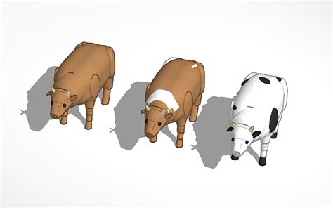 3d Design Cow Design V2 Tinkercad