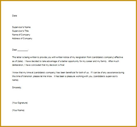 4 Resignation Letter In Simple Words Fabtemplatez