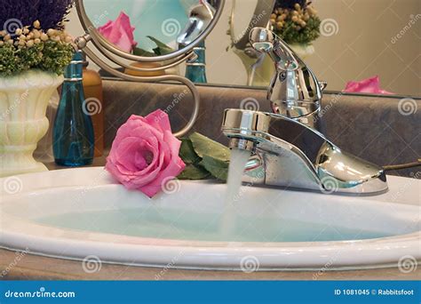 Running Water In Bathroom Sink Royalty Free Stock Photo Image
